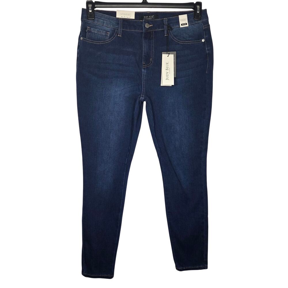 Judy Blue Dark Blue Skinny Fit Mid Rise Jeans Stretch Denim NWT Size 13/31
